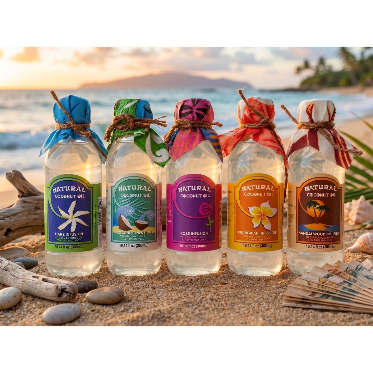 Naturally Fiji Infused Coconut Oil 5 PACK