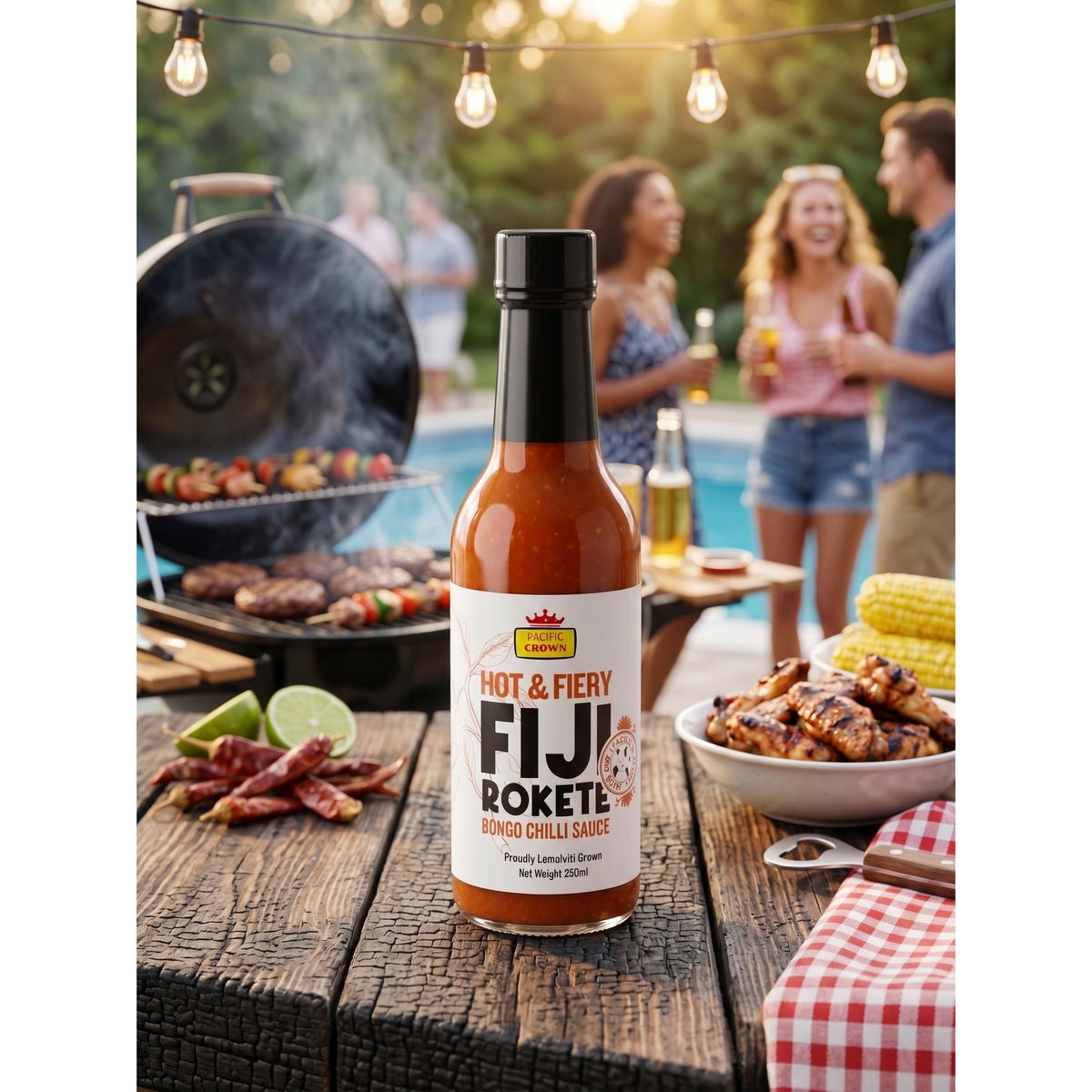Hot & Fiery Fiji Rokete Bongo Chilli Sauce 250ml