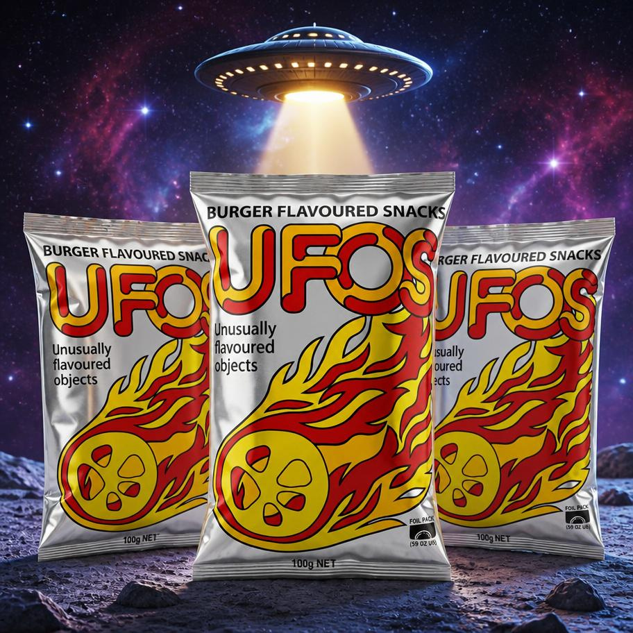 UFOs  Burger Flavoured Snacks