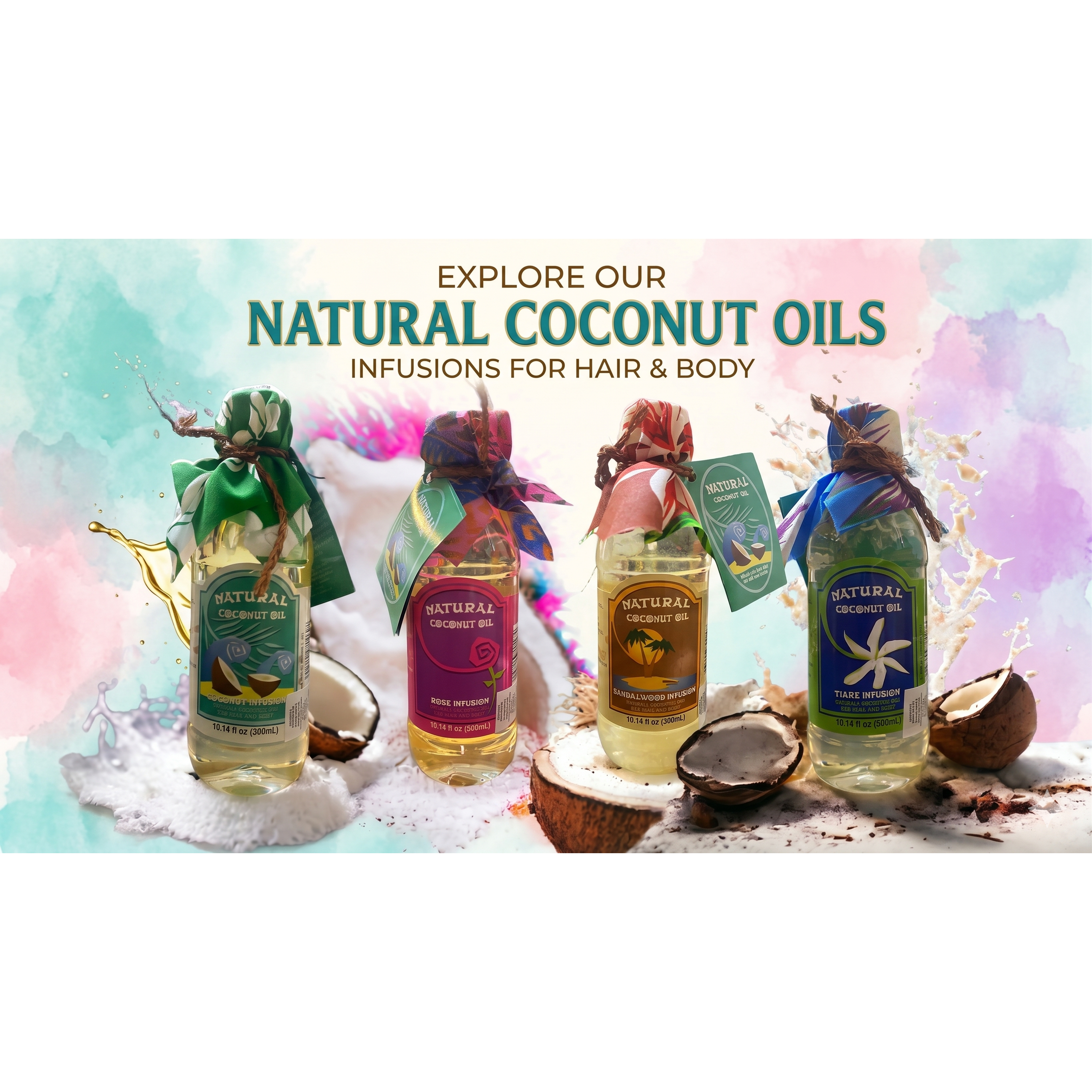 Naturally Fiji Infused Coconut Oil 4PACK